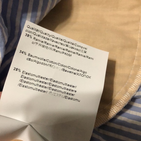 Hugo Boss Gorinna1 white and light blue striped dress size 6 - Picture 8 of 8